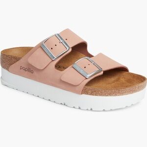 Birkenstock Papillio Blush Sandals with Metallic Buckles